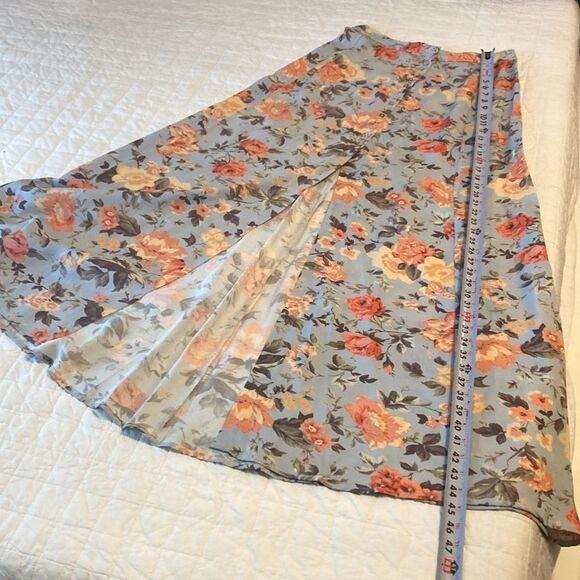 REVOLVE Majorelle Sangria Floral Maxi Skirt in Blue and Orange size large - Picture 11 of 11